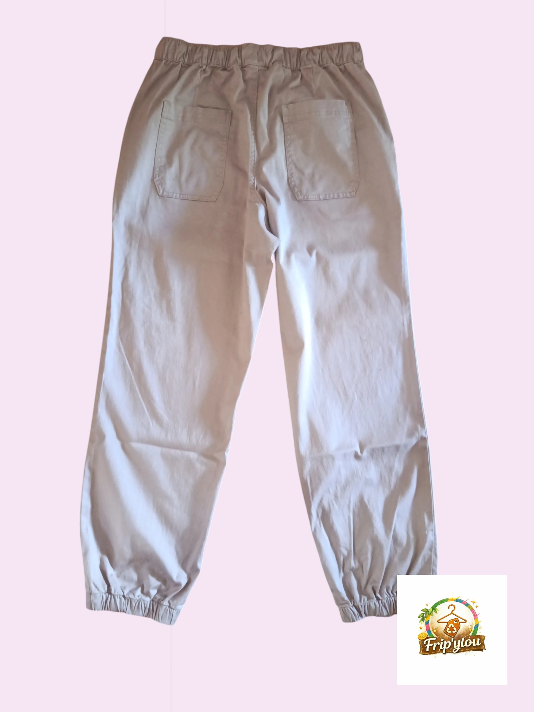 Calça jogging chique Liberto bege rosé – A1746 – photo 3